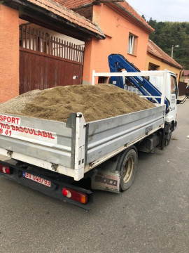 Transport basculabil nisip, sort, piatra, pamant, materiale